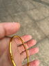 中鑫珠寶黃金手鐲女款999.9足金三圈半實心金鐲子媽媽款結(jié)婚三生三世手鐲 【現(xiàn)貨】單圈磨砂款8.68g（圈號54） 曬單實拍圖