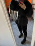 兔芊系有腰帶的羽絨服女士羊羔毛大翻領(lǐng)腰帶羽絨服女2024冬季新款時(shí)尚 黑色 M90-120斤 曬單實(shí)拍圖