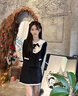 妤遇（YUUZYUUS）品牌女裝小香風(fēng)套裝女2025春秋新款洋氣減齡寬松遮肚子顯瘦倆件套 黑色 M 曬單實(shí)拍圖