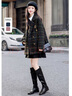 絲柏舍西裝領(lǐng)毛呢大衣2024冬新款女裝格紋學(xué)院風(fēng)中長(cháng)款呢子外套 曬單實(shí)拍圖