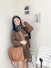 CRANTA KOMEIA圍巾女冬季2025新款韓版加厚保暖圍脖披肩生日禮物送女友老婆 棕色 高級感ck風(fēng)送女朋友愛(ài)人實(shí)用高檔 曬單實(shí)拍圖