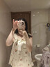 JIOESC帶胸墊睡衣女款夏季薄款吊帶短褲甜美可愛新款可外穿家居服兩件套 小花狐貍 XL 【120-140斤】 曬單實(shí)拍圖