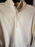 布先生半拉鏈立領(lǐng)長(cháng)袖肩袖拼接隱形口袋t恤BT15331斷碼清倉 象牙白 S (165) 曬單實(shí)拍圖