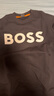 雨果博斯（HUGO BOSS）字母logo印花圓領(lǐng)套頭長(cháng)袖衛衣男款50487133 001-黑色 L  曬單實(shí)拍圖