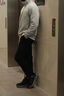 九牧王（JOEONE）【透汽 免燙】輕松褲lite2.0休閑褲2025秋季彈力舒適男褲子 合體版+黑色+TB1EX10B213 32 碼175/80A(2.46)尺82cm 曬單實(shí)拍圖