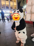 papa爬爬秋冬季男女寶寶動(dòng)物爬服連體衣加厚抱抱絨保暖嬰兒哈衣 熊貓寶寶 100cm 曬單實(shí)拍圖