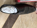 皮爾卡丹（pierre cardin）冬季商務(wù)正裝鞋經(jīng)典三接頭男士皮鞋頭層牛皮德比鞋英倫版婚鞋 黑色 41 曬單實拍圖