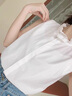 米詩(shī)德無(wú)袖襯衫女內搭疊穿神器荷葉領(lǐng)襯衣夏季薄款寬松內穿打底背心 白色 L 曬單實(shí)拍圖