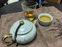 汝道 汝窯功夫茶具便攜式旅行茶具套裝車載隨行收納包復(fù)古可養(yǎng)蟬翼開片汝瓷茶壺茶杯泡茶器帶茶盤 汝窯描金仙鶴傲然壺旅行套裝 曬單實拍圖