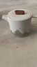 瓷牌茗茶具白陶茶壺陶瓷功夫茶具泡茶器辦公室會客側(cè)把提梁防燙泡茶壺 白陶《青山飛鳥》茶壺 210ml 曬單實(shí)拍圖