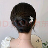 牧余珍珠花U型夾盤(pán)發(fā)簪插梳氣質(zhì)發(fā)夾 女后腦勺盤(pán)發(fā)神器丸子頭發(fā)飾插針 山茶花發(fā)簪【一個(gè)裝】 曬單實(shí)拍圖