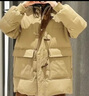 UR2024冬季新款女裝雅丹風(fēng)牛角扣連帽口袋羽絨服UYL140028 卡其綠 M 曬單實(shí)拍圖