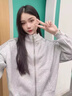 DGOV短款外套女2025秋季新款棒球服休閑顯瘦夾克開(kāi)衫上衣寬松百搭外套 淺灰色 S 【85--100斤】 曬單實(shí)拍圖