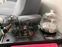 鳳陶凰（FENG TAO  HUANG）茶盤(pán)全自動(dòng)套裝一體小型家用電陶爐煮茶器玻璃茶具抽水茶臺燒水壺 （帶抽水）烏金仿石一體茶盤(pán)+茶壺+青灰竹節8件套 曬單實(shí)拍圖