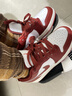 NIKE耐克男鞋女鞋AJ1情侶鞋Air Jordan 1低幫新年紅白休閑籃球運動鞋 新年款白紅 36 【GS】 曬單實拍圖