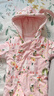 棉谷朵嬰兒棉花連帽包腳連體衣秋冬款新生兒外出服哈衣保暖棉襖寶寶棉服 田園粉 66碼（適合3-5個月） 曬單實拍圖