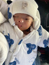 宜爽兒嬰兒連體衣秋冬季保暖衣服滿月寶寶加厚哈衣棉衣外出服抱衣爬服 字母小鼠 73cm 曬單實拍圖
