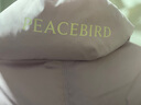 太平鳥女裝羽絨服立領撞色冬印花長款面包服時尚休閑外套 紫色 S 曬單實拍圖
