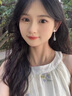 古耐白玉髓耳環(huán)女2025年新款銀耳釘生日禮物女生送女朋友高級(jí)小眾實(shí)用 雪畫扇玉髓耳環(huán)+玫瑰禮盒 曬單實(shí)拍圖