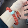歐采妮南紅手串天然綠松三通單圈手鏈?zhǔn)磷蛹t瑪瑙滿(mǎn)肉diy多寶手串男女款 一物一證 支持復(fù)檢 曬單實(shí)拍圖
