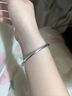 梵際9999銀手鐲女素圈足銀光面簡(jiǎn)約閉口年輕款實(shí)心鐲子生日禮物送老婆 25克-內徑52mm 建議體重75-85斤 曬單實(shí)拍圖