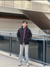 361°棉衣男士冬季2025新款加絨厚保暖工裝外套男百搭連帽羽絨棉服冬裝 超級(jí)黑 S 曬單實(shí)拍圖