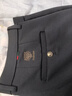 皮爾卡丹桑蠶絲休閑褲男秋冬新款修身直筒西褲高彈男款長(cháng)褲子 黑色 春秋 厚款 38 【3尺0腰圍】 曬單實(shí)拍圖