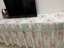 朗之舒電視柜蓋布長(cháng)方形臺布客廳茶幾桌布餐桌墊子鞋柜美甲防塵罩套蓋巾 國色天香-溫馨綠布邊電視柜罩 定制尺寸聯(lián)系客服核算價(jià)格 曬單實(shí)拍圖