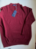 夢(mèng)特嬌（MONTAGUT）馬年新年秋冬男士純羊毛V領(lǐng)毛衣中青年加厚保暖打底衫 棗紅 3XL 曬單實(shí)拍圖