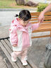 班喜迪女童外套春秋款2025新款兒童衣服洋氣寶寶三合一可拆卸秋裝小童裝 粉色三合一搖粒絨內(nèi)膽 80 cm 曬單實拍圖