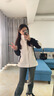 雅鹿沖鋒衣女男三合一可拆卸小個子登山服防風保暖加厚加絨滑雪服外套 KY1818S熊貓白/黑色-女 M 曬單實拍圖