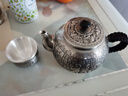 銀器時(shí)代雙層百福心經(jīng)銀茶杯主人杯足銀999品茗杯家用功夫銀杯子小茶杯單 百?？罴s36克+證書(shū) 35ml 曬單實(shí)拍圖
