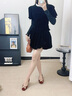 木林森（MULINSEN）女鞋淺口一腳蹬女單鞋時(shí)尚通勤百搭奶奶鞋女鞋子 酒紅色  曬單實(shí)拍圖