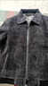 才俏洋氣中老年夾克50到60歲爸爸春秋款中年男士外套男老人寬松加厚外 黑灰色-立領(lǐng) L 175碼-100-120斤 曬單實(shí)拍圖