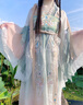 杜艷枝漢唐華韻原創(chuàng)漢服女【春晚嫣雨】唐制齊胸漢元素重工刺繡春夏日常 粉綠色五件套（春晚嫣雨） S 80-100斤 曬單實拍圖