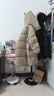 艾萊依仿羊羔毛領(lǐng)羽絨服女中長(cháng)款大衣保暖外套 典雅綠 XL 曬單實(shí)拍圖