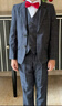 衣諾坊兒童西服套裝男生西裝主持人花童禮服演出服 格子套裝 140碼 曬單實拍圖