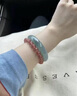 舒答意緬甸翡翠手鐲冰種玉手鐲女士老坑玉鐲子翡翠(處理)油青飄花冰糯種 圈口61-62mm 曬單實拍圖