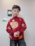 史努比兒童毛衣紅色馬年男童過(guò)年衣服2026新款女童新年秋冬季男孩拜年服 【新年柿柿如意毛衣】紅 120 曬單實(shí)拍圖