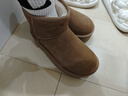 UGG秋季女士休閑舒適經(jīng)典純色厚底保暖迷你時(shí)尚短靴雪地靴1134991 CHE | 栗色 38 曬單實(shí)拍圖