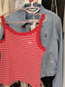 Teenie Weenie小熊女裝簡(jiǎn)約風(fēng)夏季條紋針織吊帶外搭內穿打底多巴胺 紅色 M 曬單實(shí)拍圖