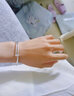 周大生銀手鐲足銀光版磨砂實(shí)心銀鐲子簡約送女友老婆七夕情人節(jié)生日禮物 足銀光版磨砂手鐲【約15g】 曬單實(shí)拍圖