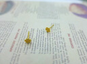 中國黃金（CHINA GOLD）黃金耳釘女士足金櫻花純金耳釘生日禮物送女友老婆 櫻花耳釘約0.8g【甄選禮盒】 曬單實(shí)拍圖