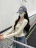 LDBEV領(lǐng)長(zhǎng)袖t恤女2025新款春季內(nèi)搭打底衫設(shè)計(jì)感甜辣風(fēng)短款打底上衣潮 杏色 M 曬單實(shí)拍圖