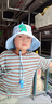 甜承智兒童帽子夏季透氣防曬大檐男童遮陽(yáng)帽口哨小孩恐龍漁夫帽太陽(yáng)帽夏 藍色-口哨小恐龍 6-10歲帽圍51-54cm 曬單實(shí)拍圖