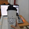 艾可思便攜雙飲咖啡杯520ml 兒童保溫杯高顏值水杯男女學(xué)生飲用水杯吸管 蠟筆小新系列咖啡杯-自嘲熊 520ml 曬單實拍圖