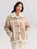 森馬（Semir）外套女牛角扣翻領(lǐng)寬松文藝2024冬季仿麂皮仿兔毛夾克109724108011 曬單實(shí)拍圖