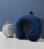 海瀾之家（HLA）脖子護頸U型枕記憶棉飛機護頸枕辦公午休睡枕便攜旅行車(chē)載頭枕 墨藍【A類(lèi)面料 記憶棉回彈】 290x250x150mm含禮盒 曬單實(shí)拍圖