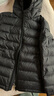 E·LAND KIDS衣戀【博主同款】90%鴨絨早春新品男女童休閑連帽羽絨服 Black黑色/19 130 cm 曬單實(shí)拍圖