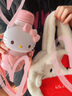 Next Kiss英國(guó)聯(lián)名Hello Kitty保溫杯2024新款高顏值生日禮物女吸管水杯子 包可愛套餐【保溫杯+毛絨包】 曬單實(shí)拍圖